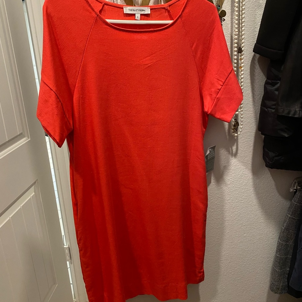 Brand new tangerine shift dress